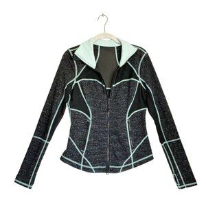 Zella Women's Zip Activewear Jacket in Blue/Gray/ Black - Sz S